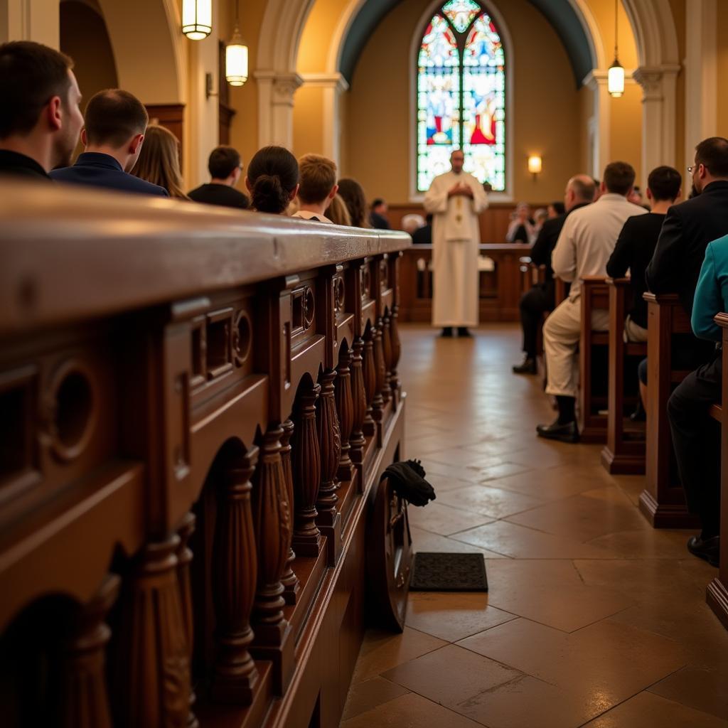 Catholic Church Communion at Altar Rail