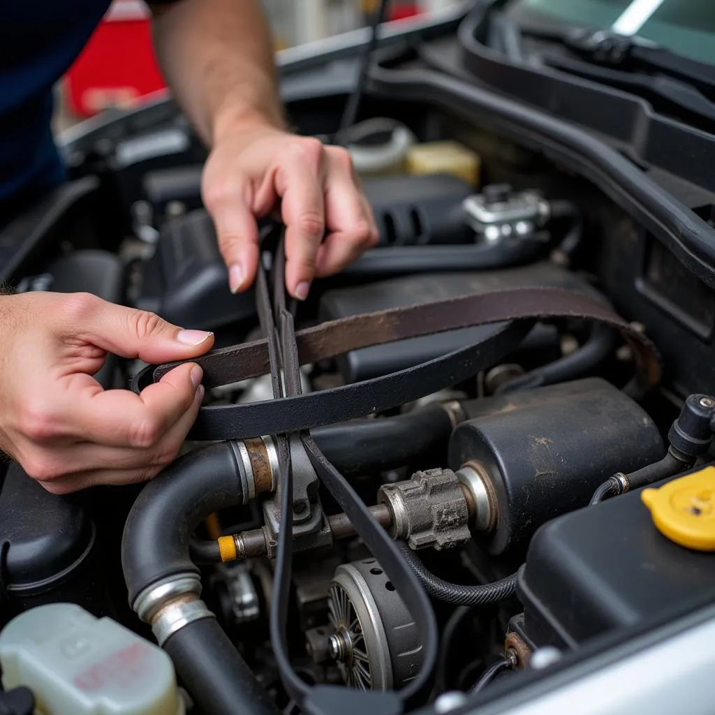 Car engine making a whining sound, indicating alternator problems