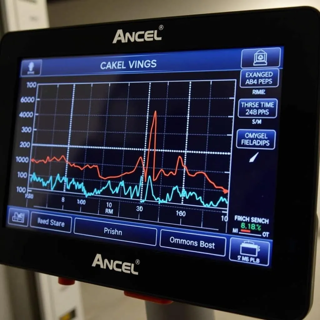 Ancel V6 Pro Displaying Live Data Graph