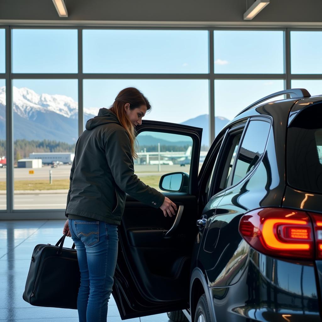 Picking up a rental car at Anchorage International Airport (ANC)