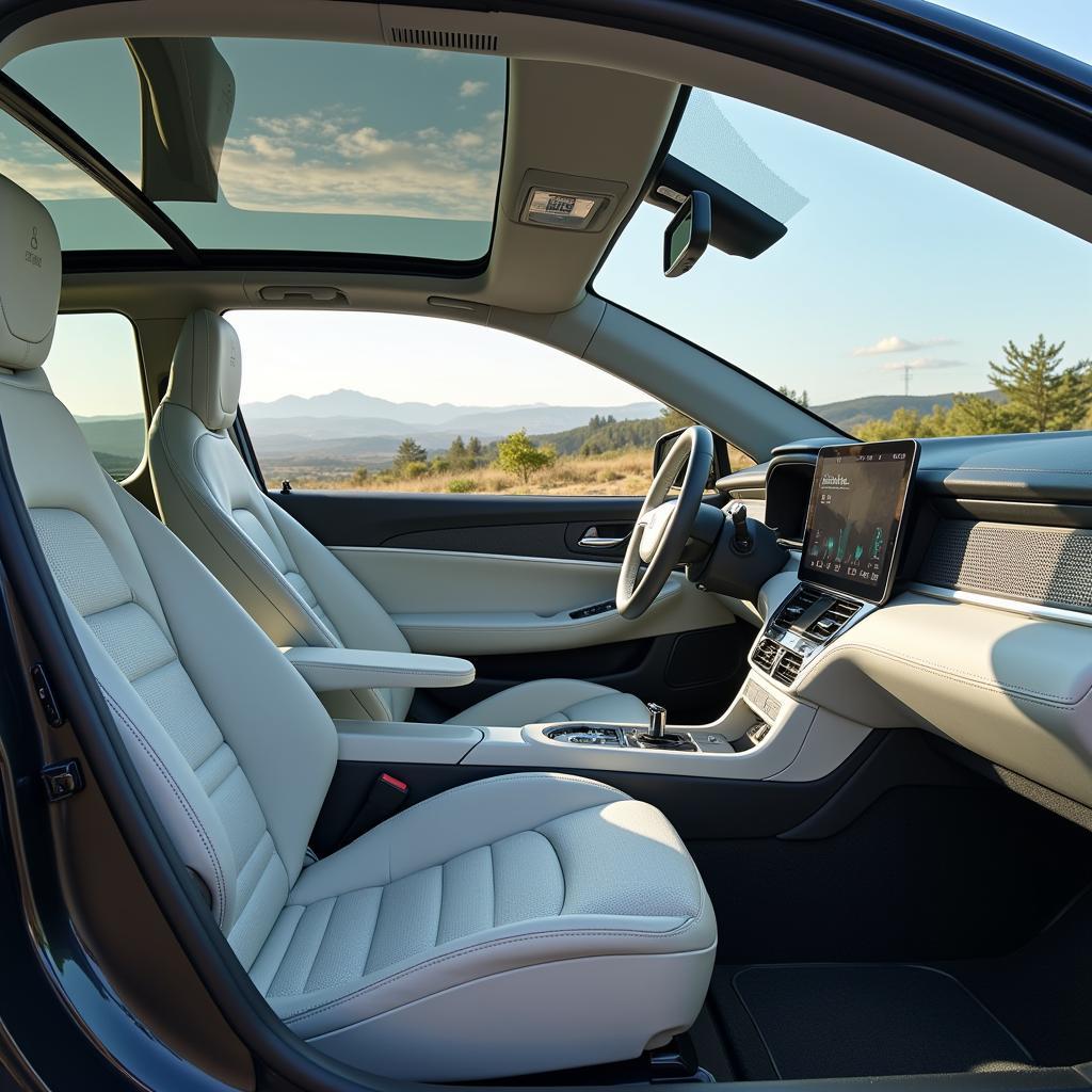 Aptera solar car interior features