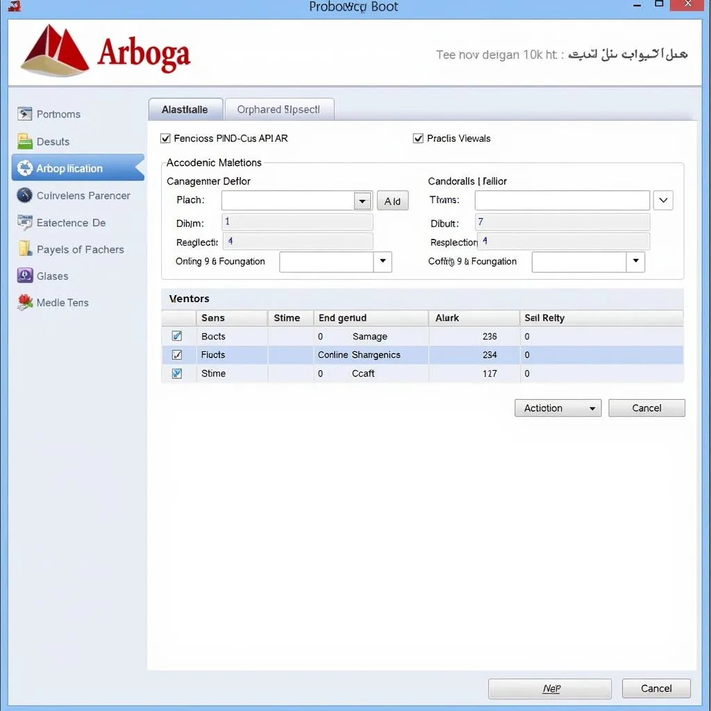 Arboga Scan Tool Software Interface