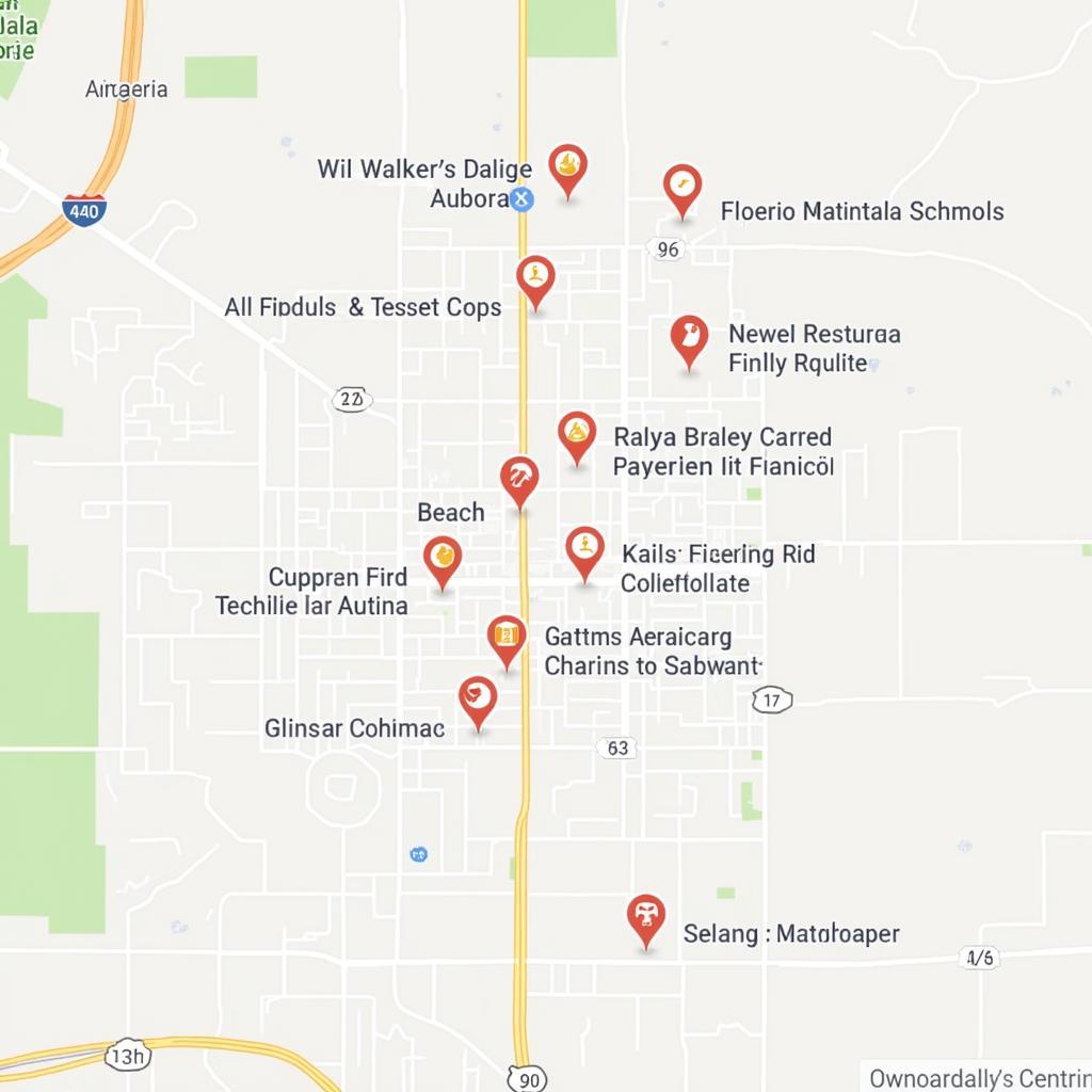 Map of Aurora Urgent Care Centers