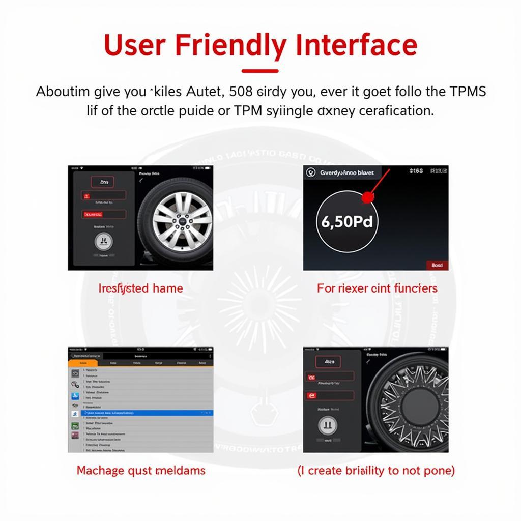 Autel 508 TPMS Tool User Interface