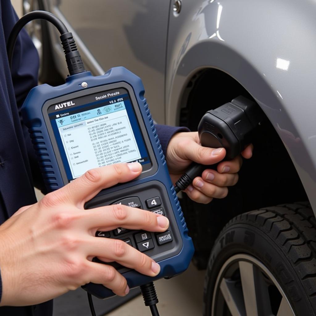 Autel 629 OBD2 Scanner in Use