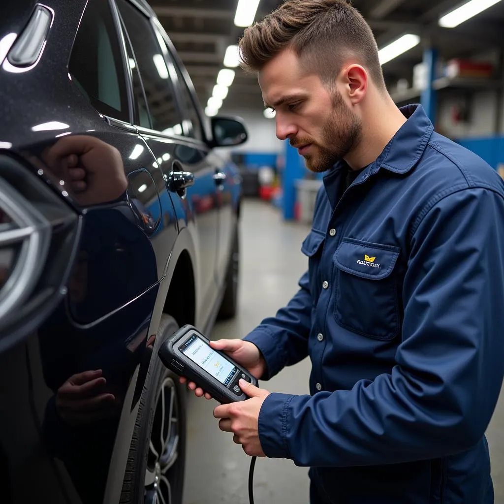 Mechanic Using Autel 700020