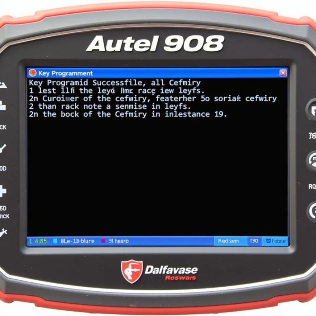 Autel 908 Key Programming Successful