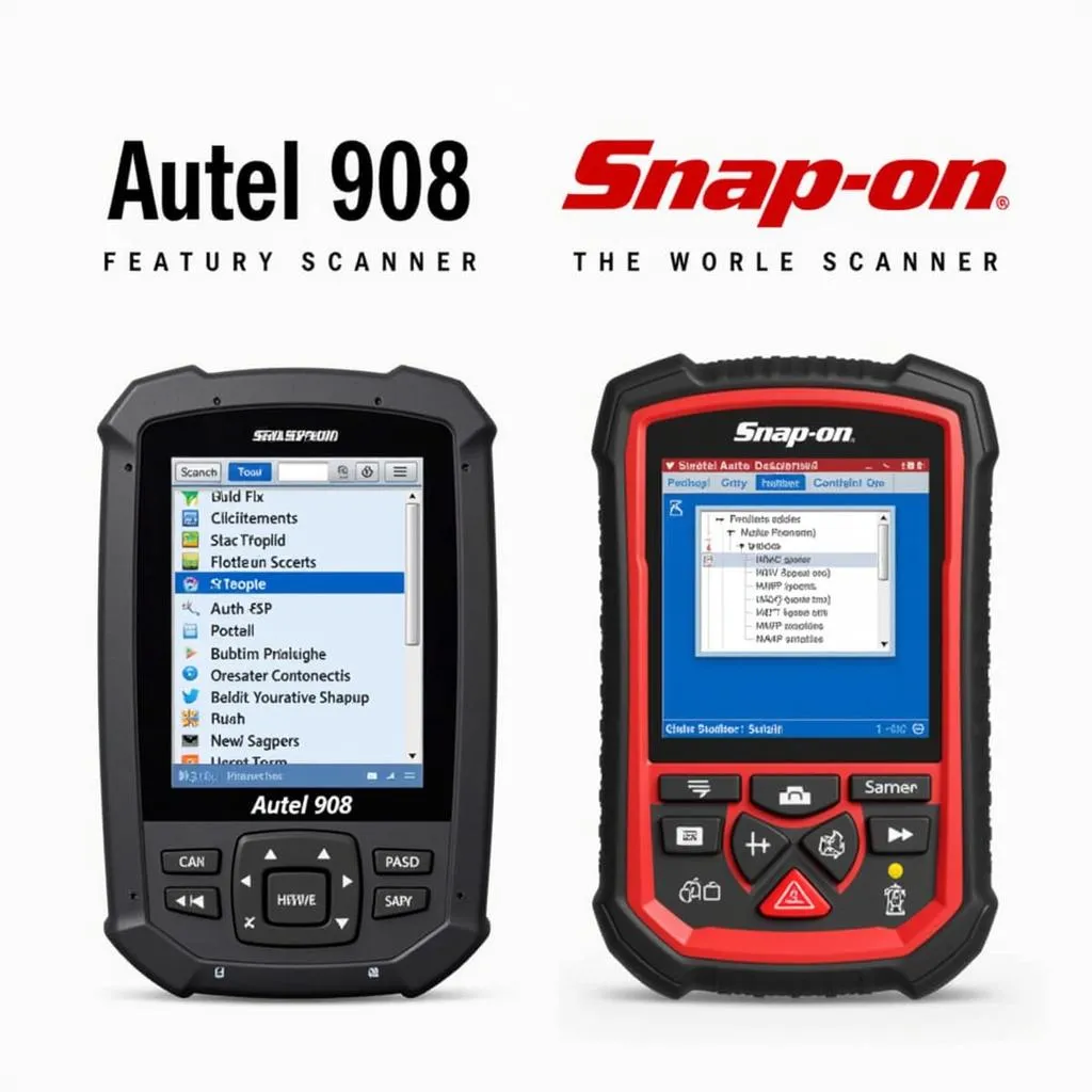 Autel 908 and Snap-on Scanners Side-by-Side