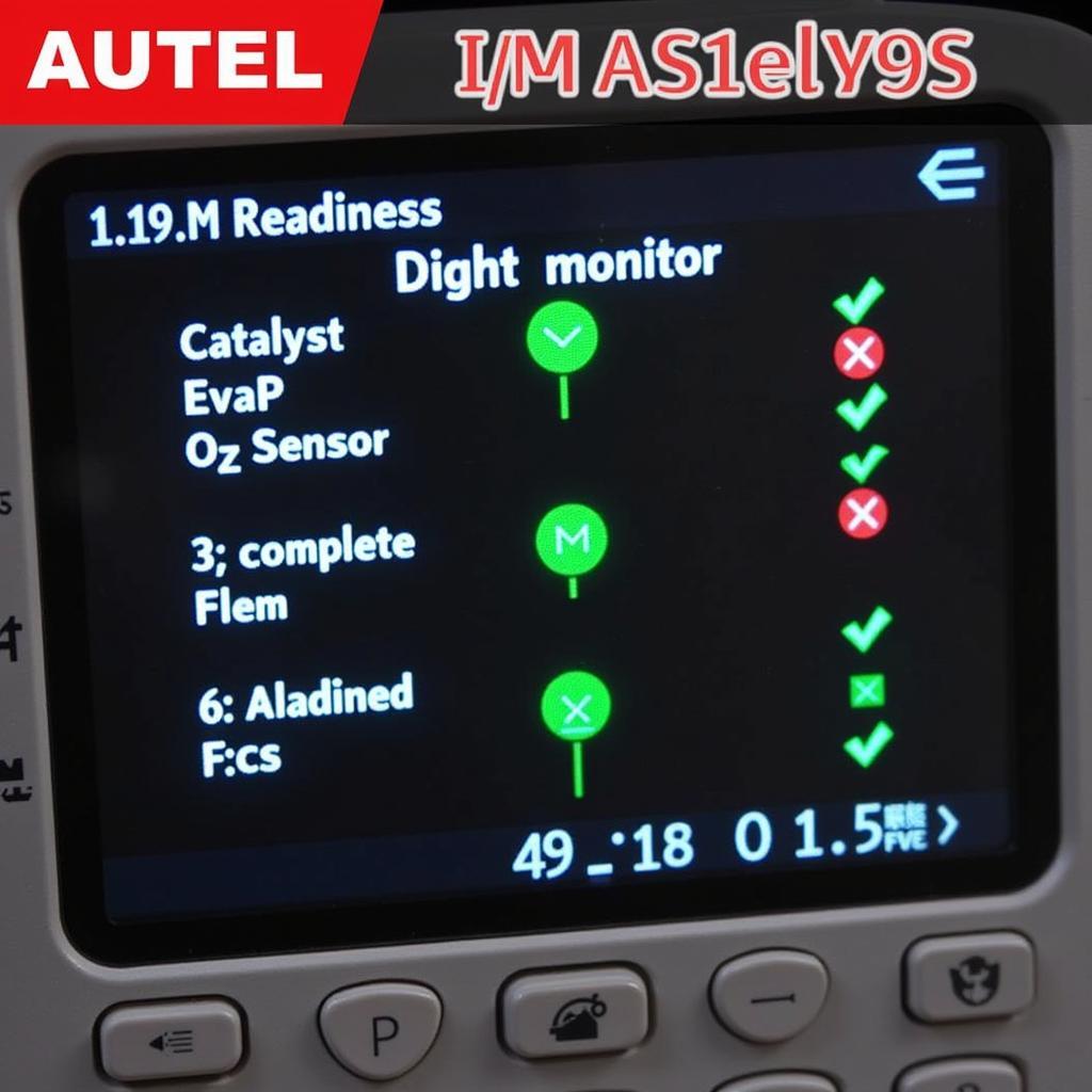 Autel AL319 Displaying I/M Readiness Results