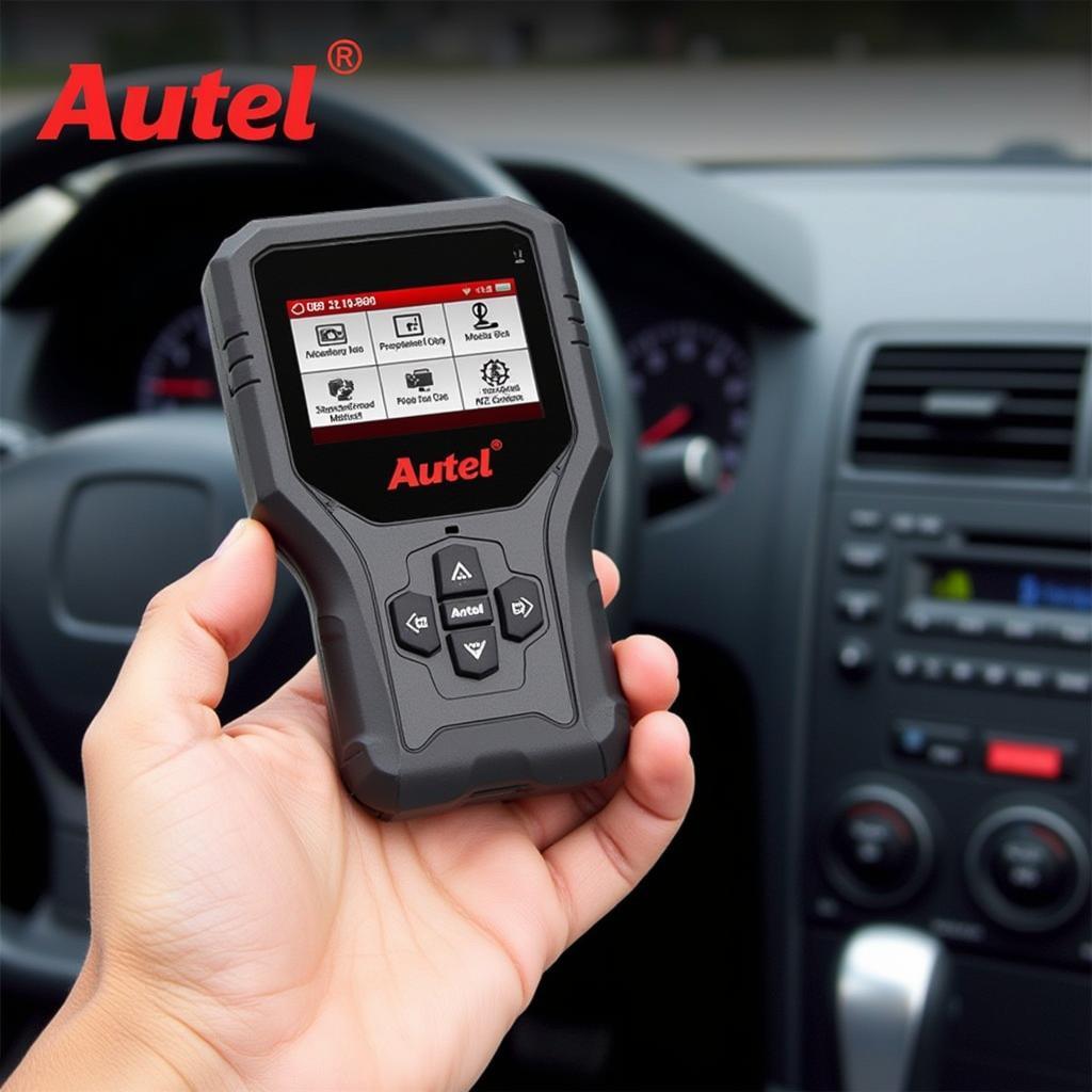 Autel AL319 OBD2 Scanner in hand