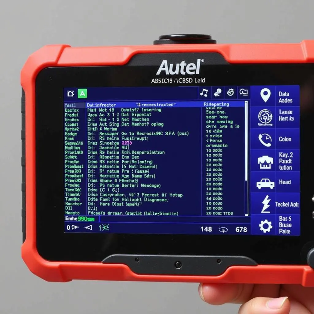 Autel AL519 OBD2 Scanner displaying diagnostic data