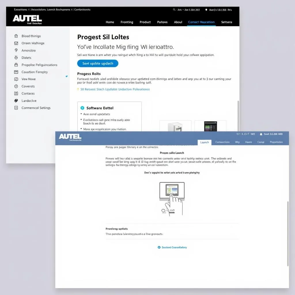 Screenshot of Autel and Launch Software Update Page