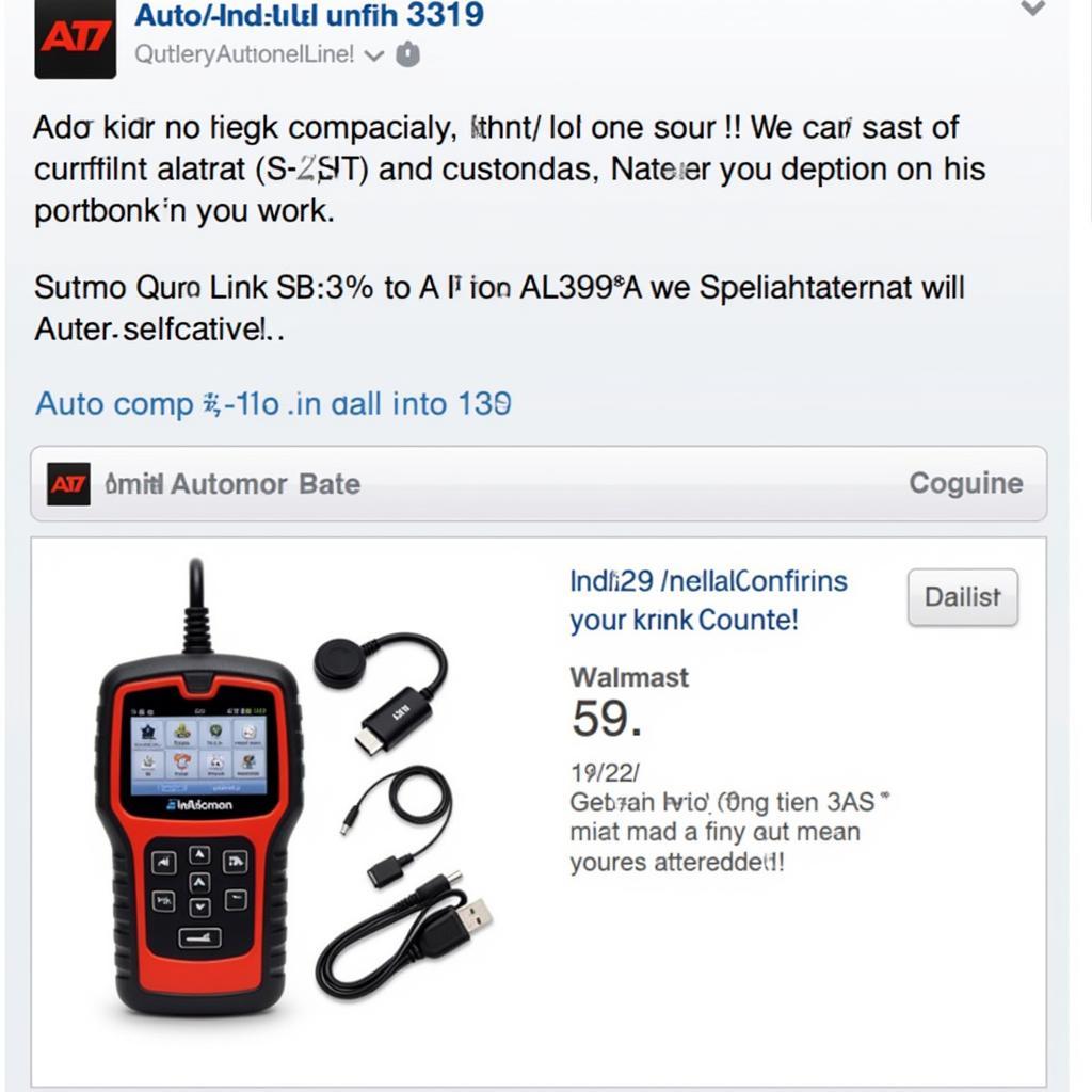 Autel AutoLink AL319 Available at Walmart