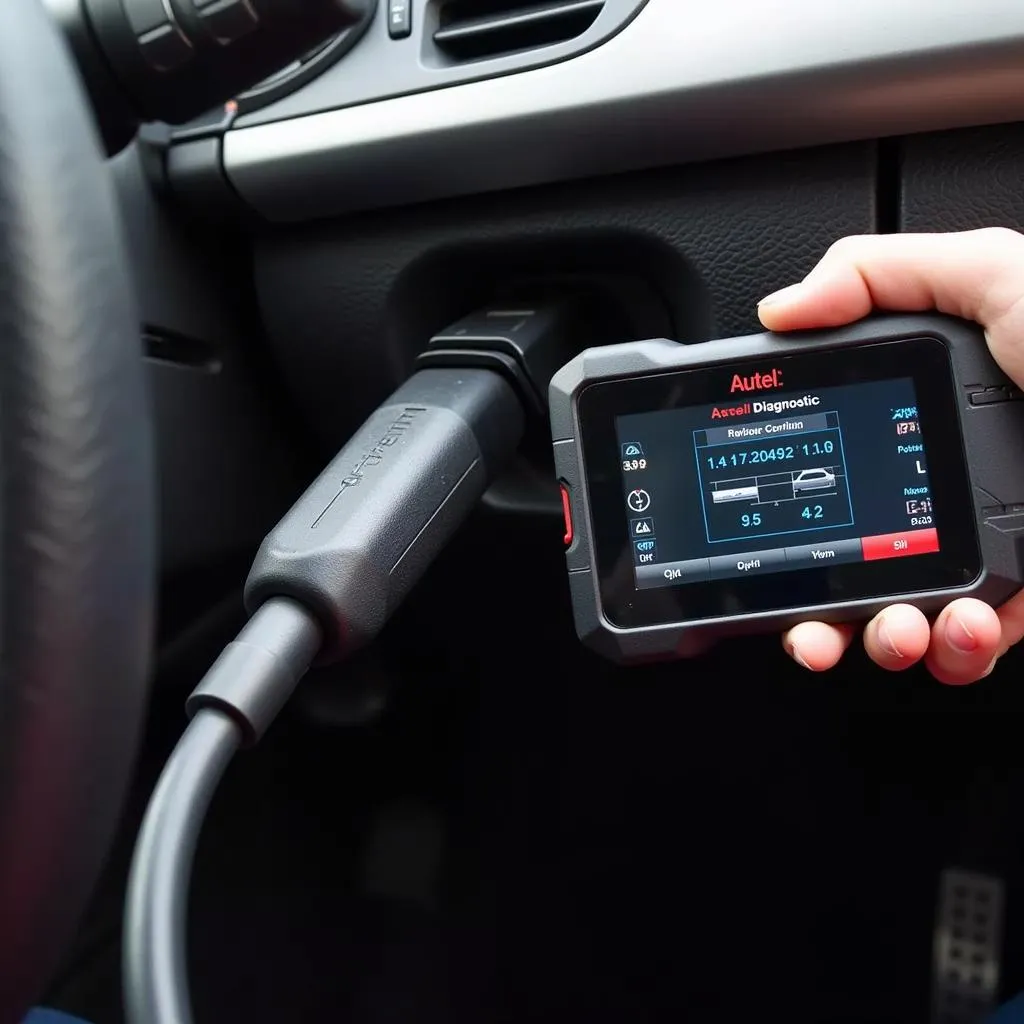 Autel Diagnostic Scanner in Use