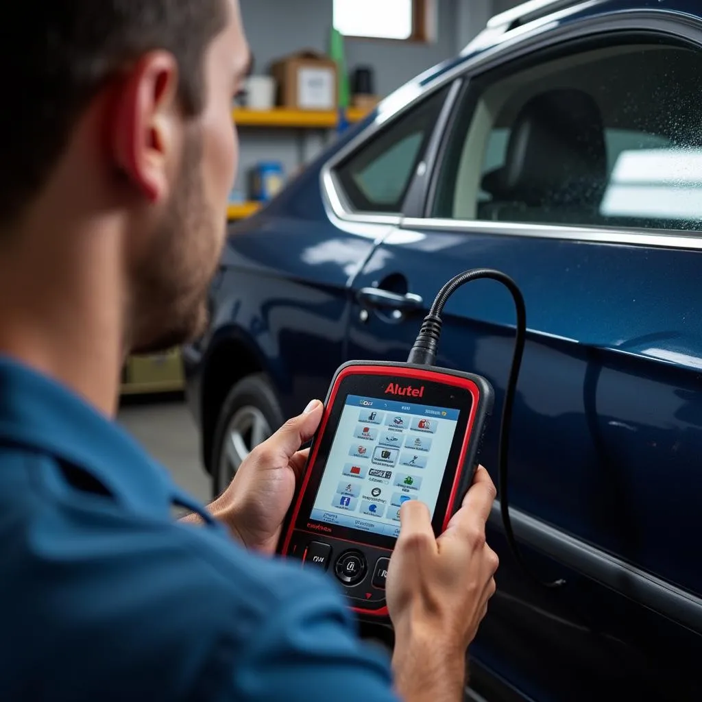 Autel Drine Diagnostic Scanner in Use