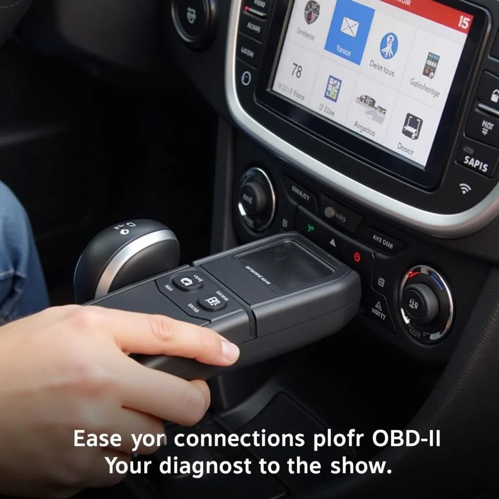 Autel DS708 Connected to Car's OBD-II Port