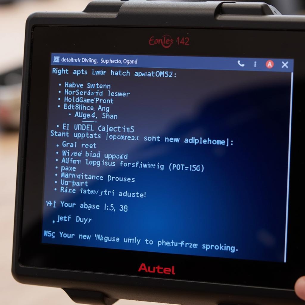 Autel DS708 Software Update Screen