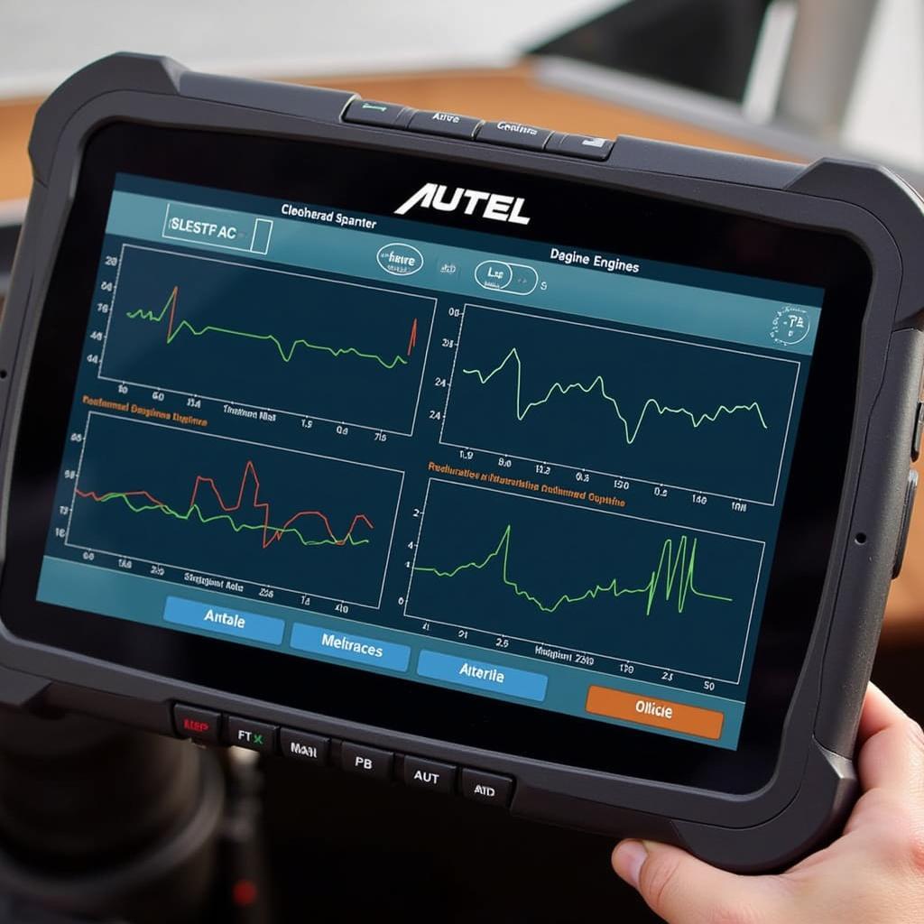 Autel Marine Scanner Displaying Diagnostic Data