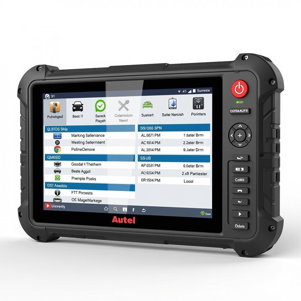 User interface of Autel MaxiCOM MK906 scanner