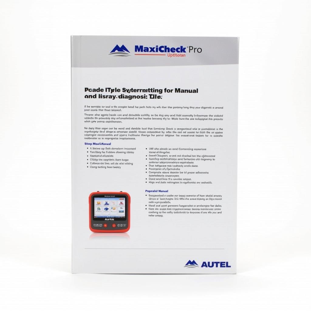 Autel MaxiCheck Pro Manual Cover