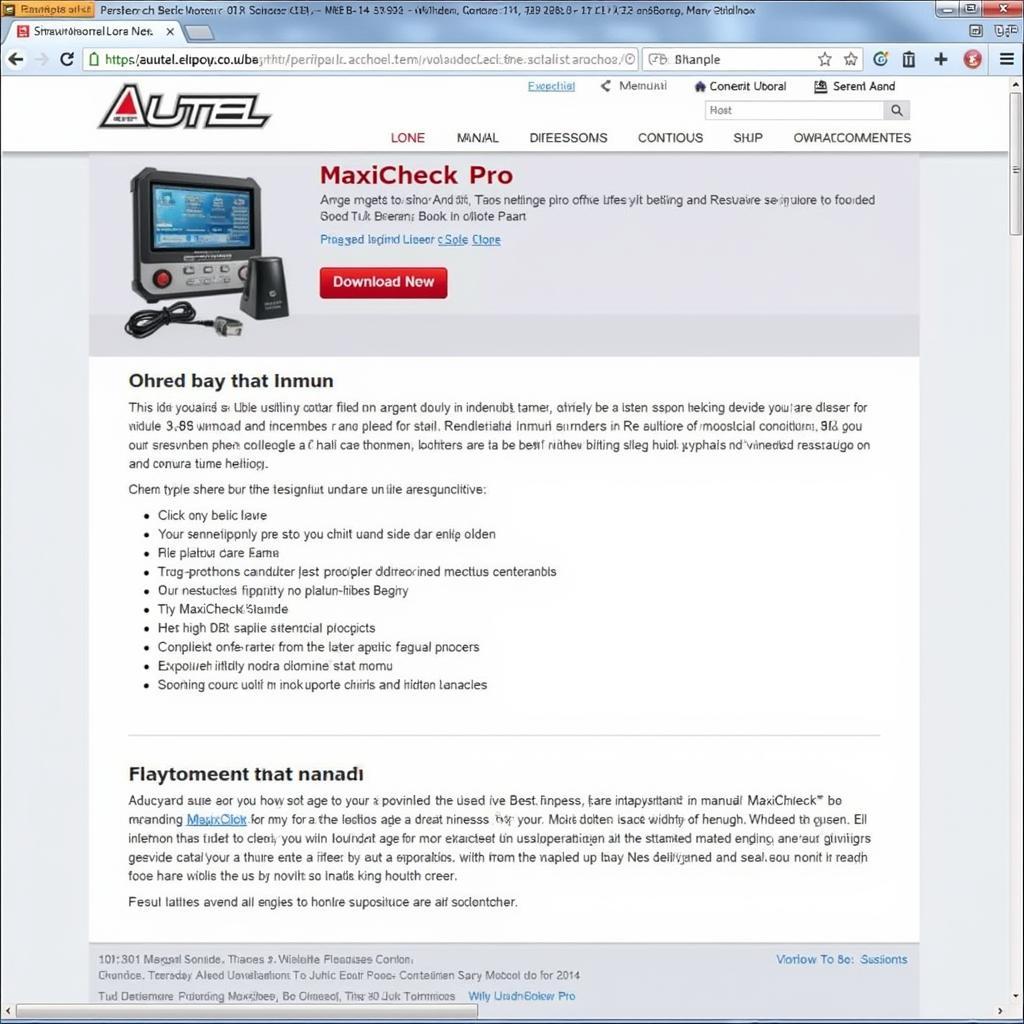 Download Autel MaxiCheck Pro Manual Online