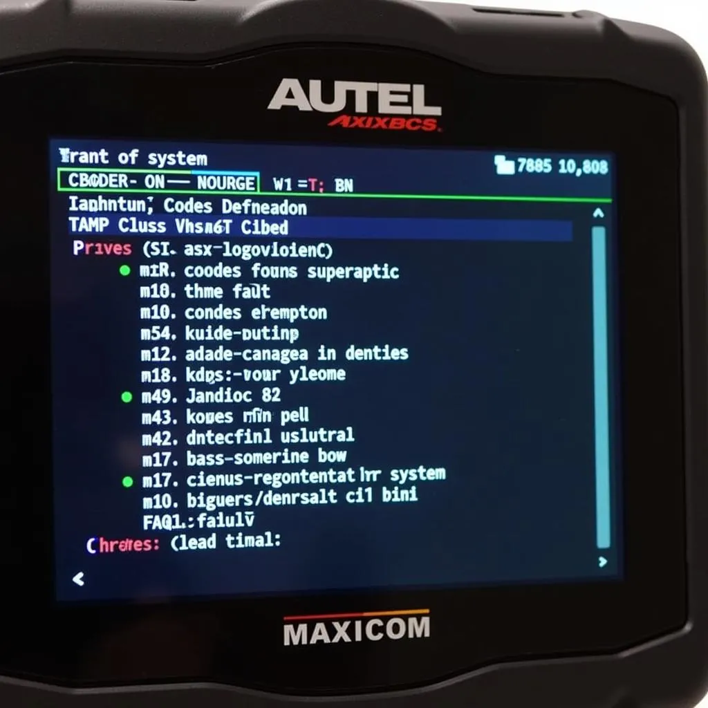 Autel MaxiCom MK808 Reading Fault Codes