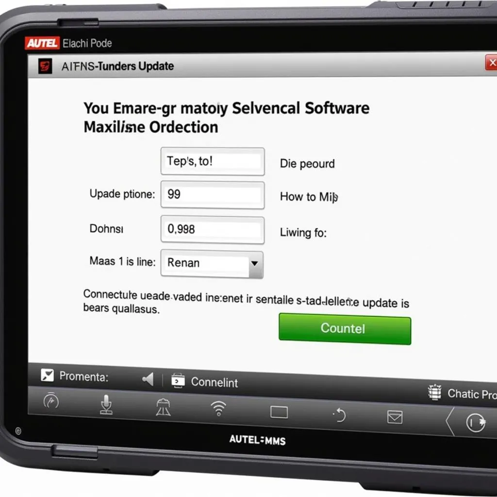 Autel MaxiDAS DS708 software update screen