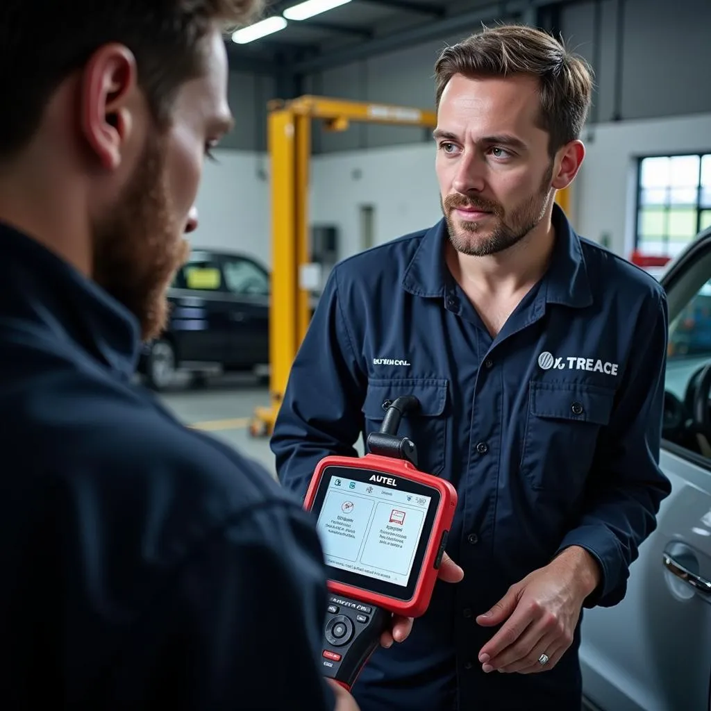 Autel MaxiDiag MD701 Diagnosing a Car