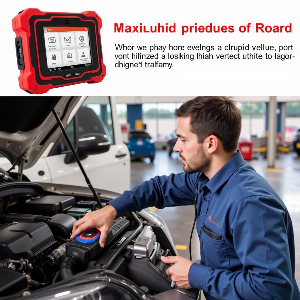 Mechanic Using Autel MaxiDiag MD805