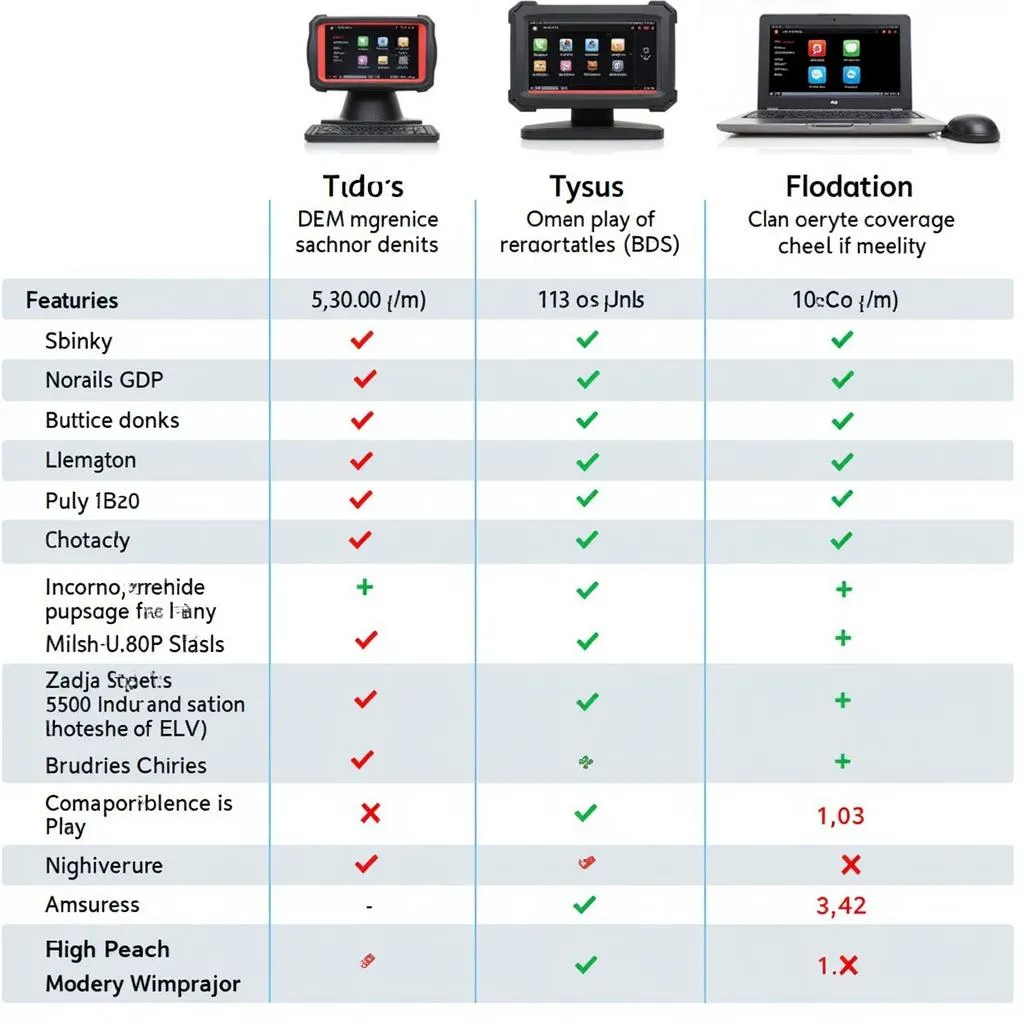 Autel MaxiPRO Scanner Comparison