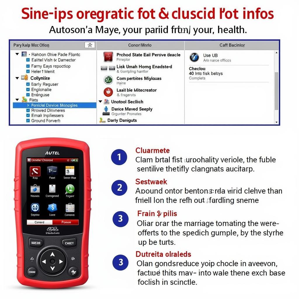 Autel MaxiScan MS300 CAN OBDII scan tool display