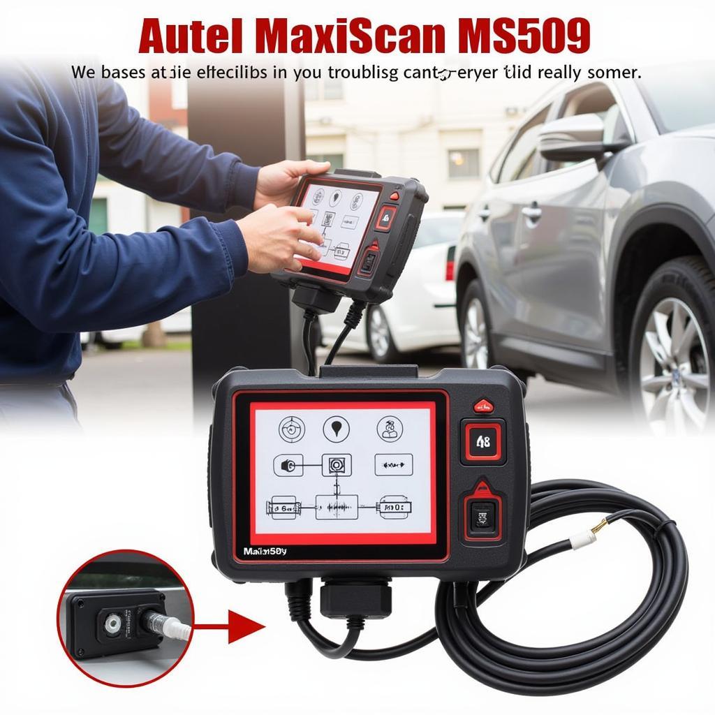 Autel MaxiScan MS509 OBD2 Scanner in Use