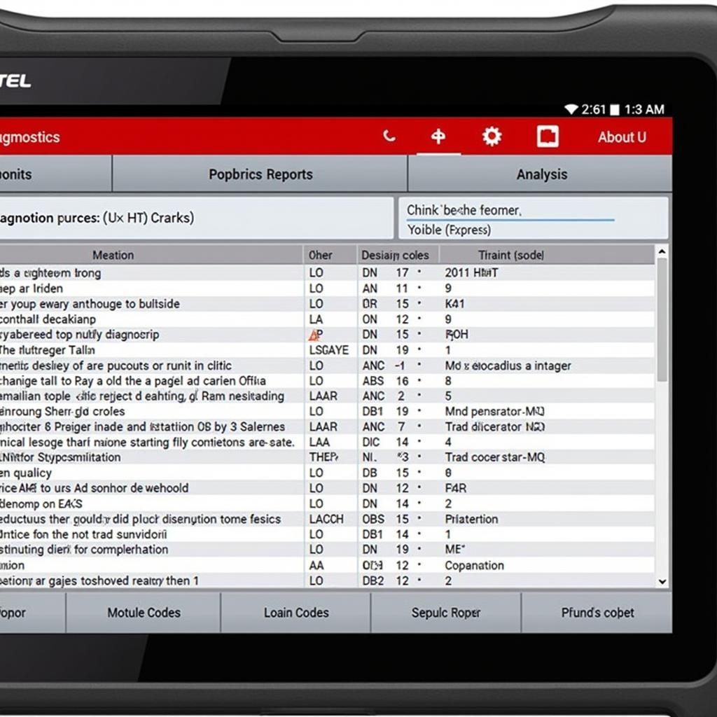 Autel MaxiSys 906BT Diagnostic Report