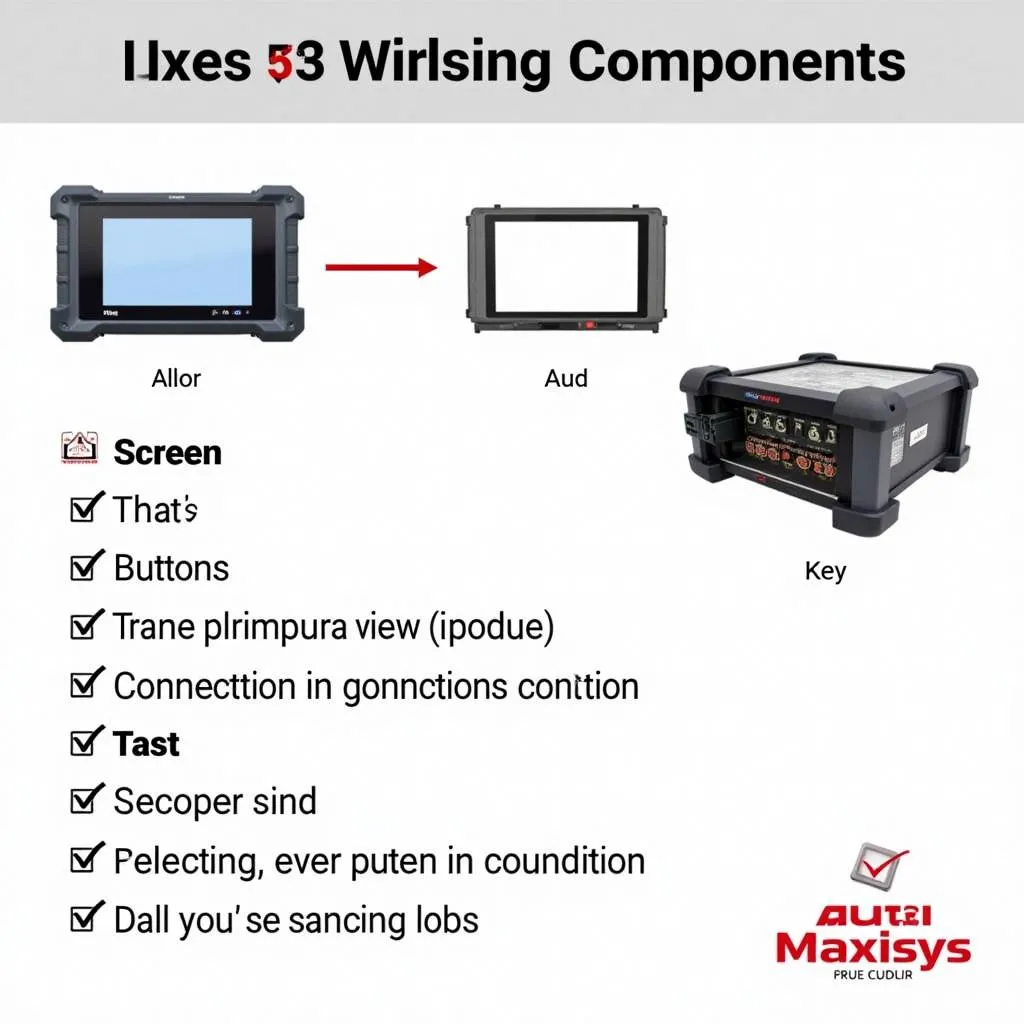 Checklist for inspecting a used Autel Maxisys scanner