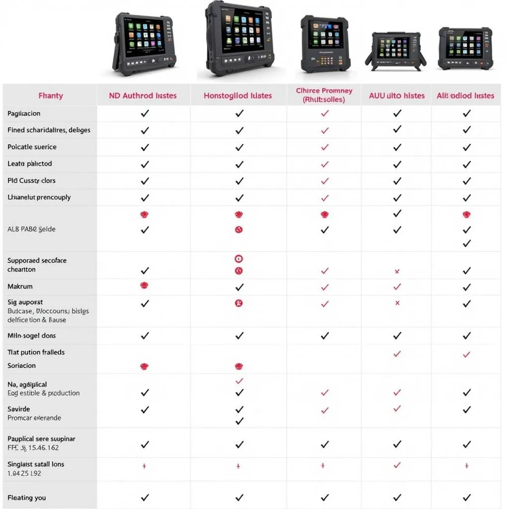 Autel MaxiSys Models Comparison