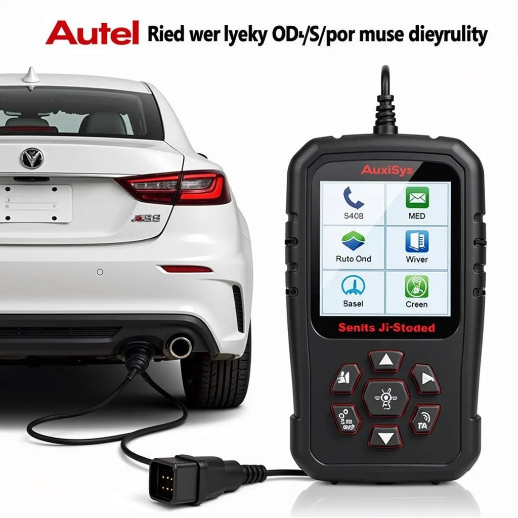 Autel MaxiSys MS906BT connected to a vehicle's OBD-II port