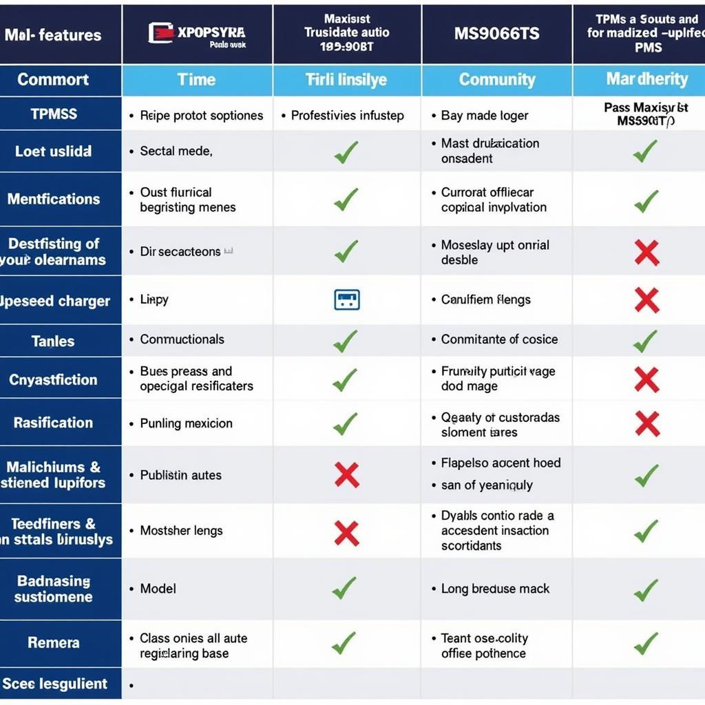 Autel Maxisys MS906BT vs MS906TS Comparison Chart