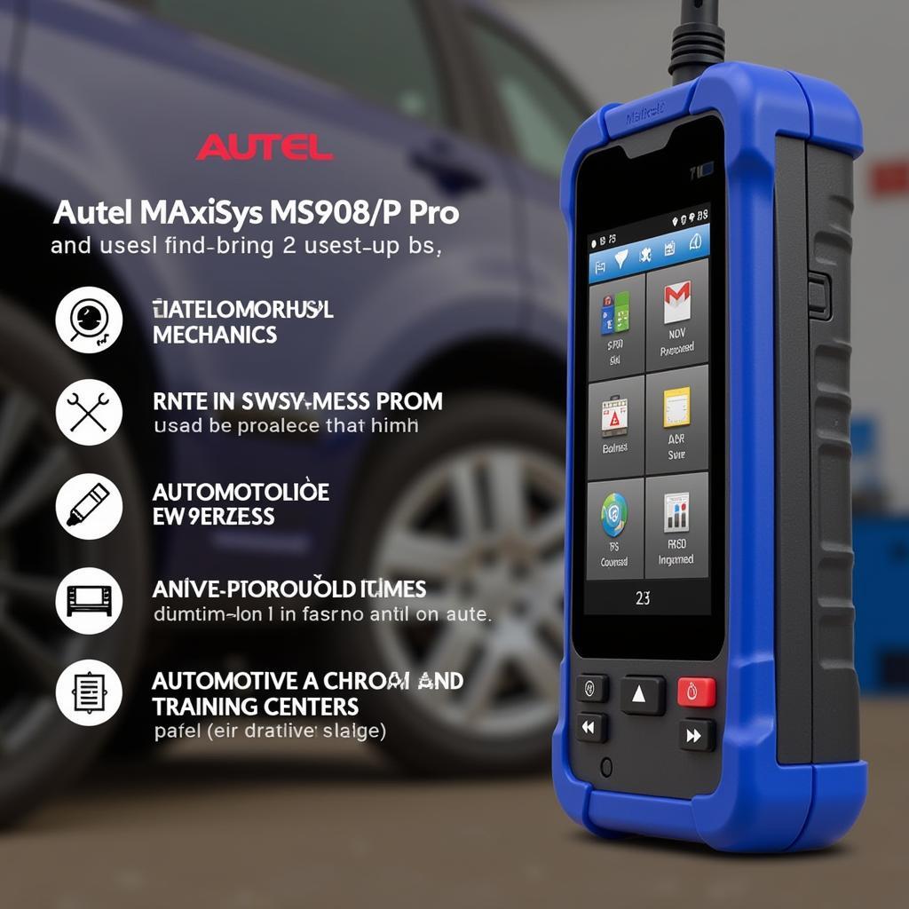 Applications of Autel MaxiSys MS908P Pro diagnostic scan tool