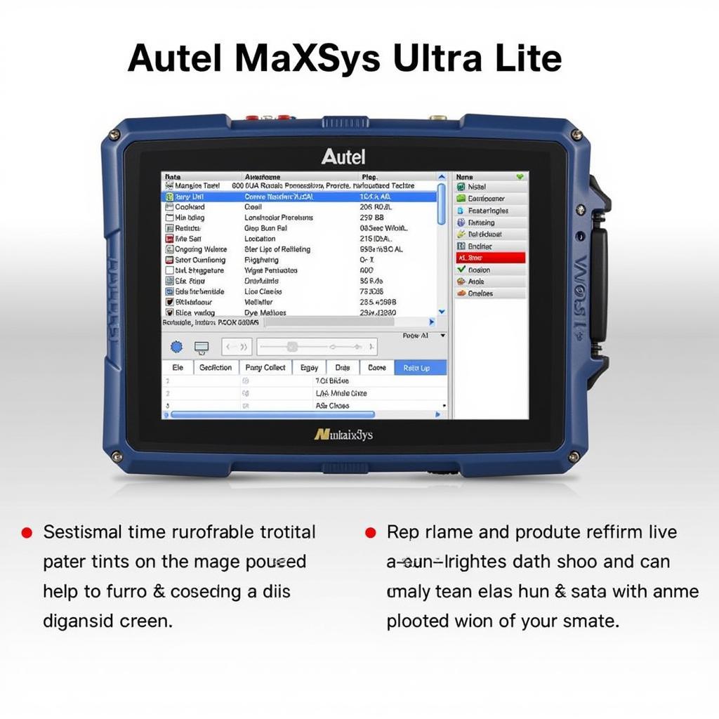 Autel MaxiSys Ultra Lite Diagnostic Screen Displaying Live Data