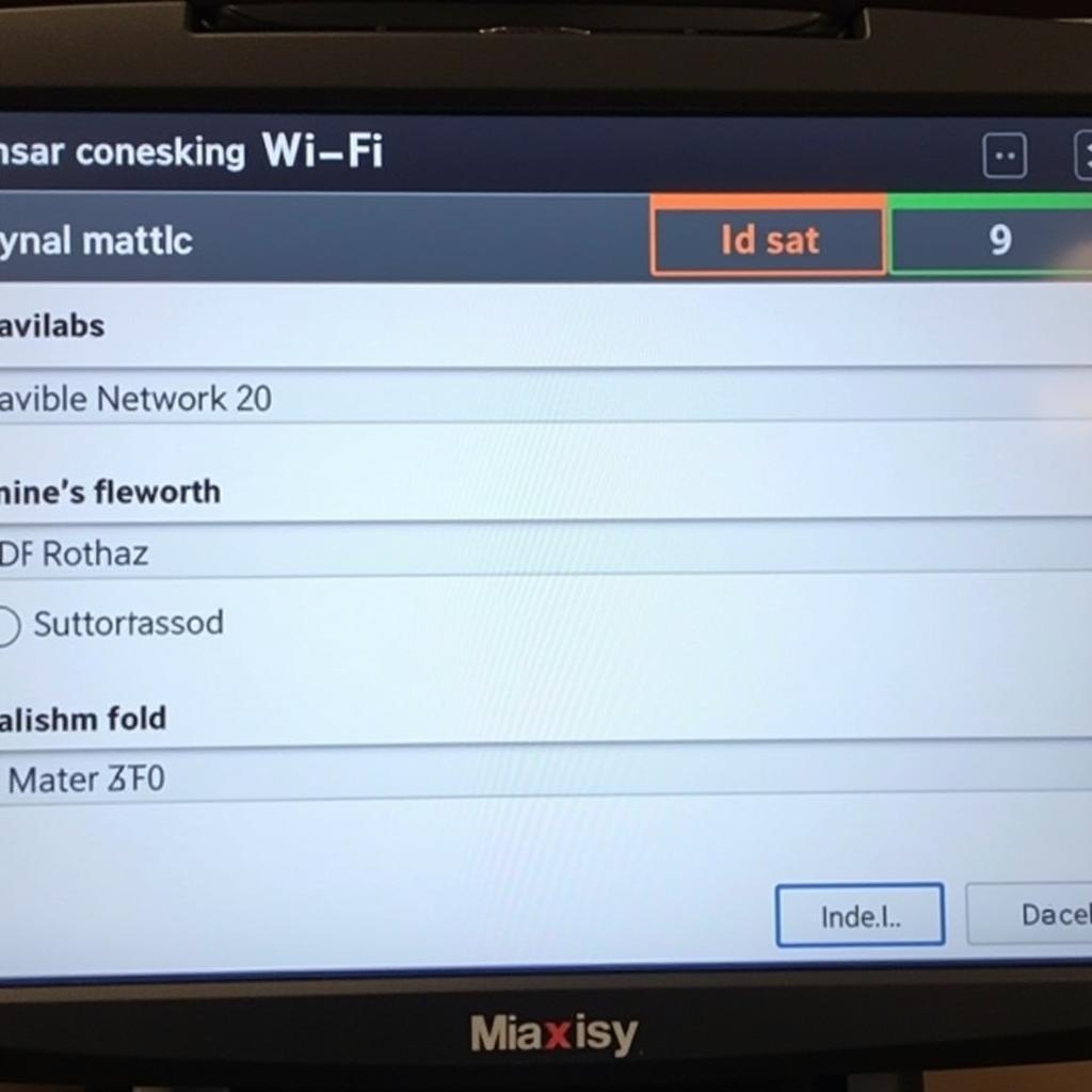 Autel Maxisys Wi-Fi Connection Screen