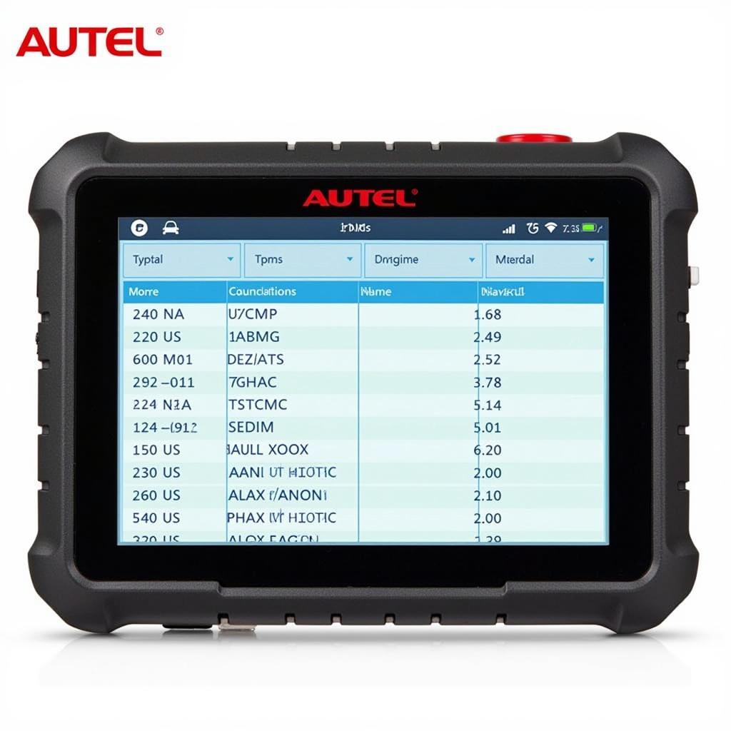 Autel MaxiTPMS TS508 Screen Display