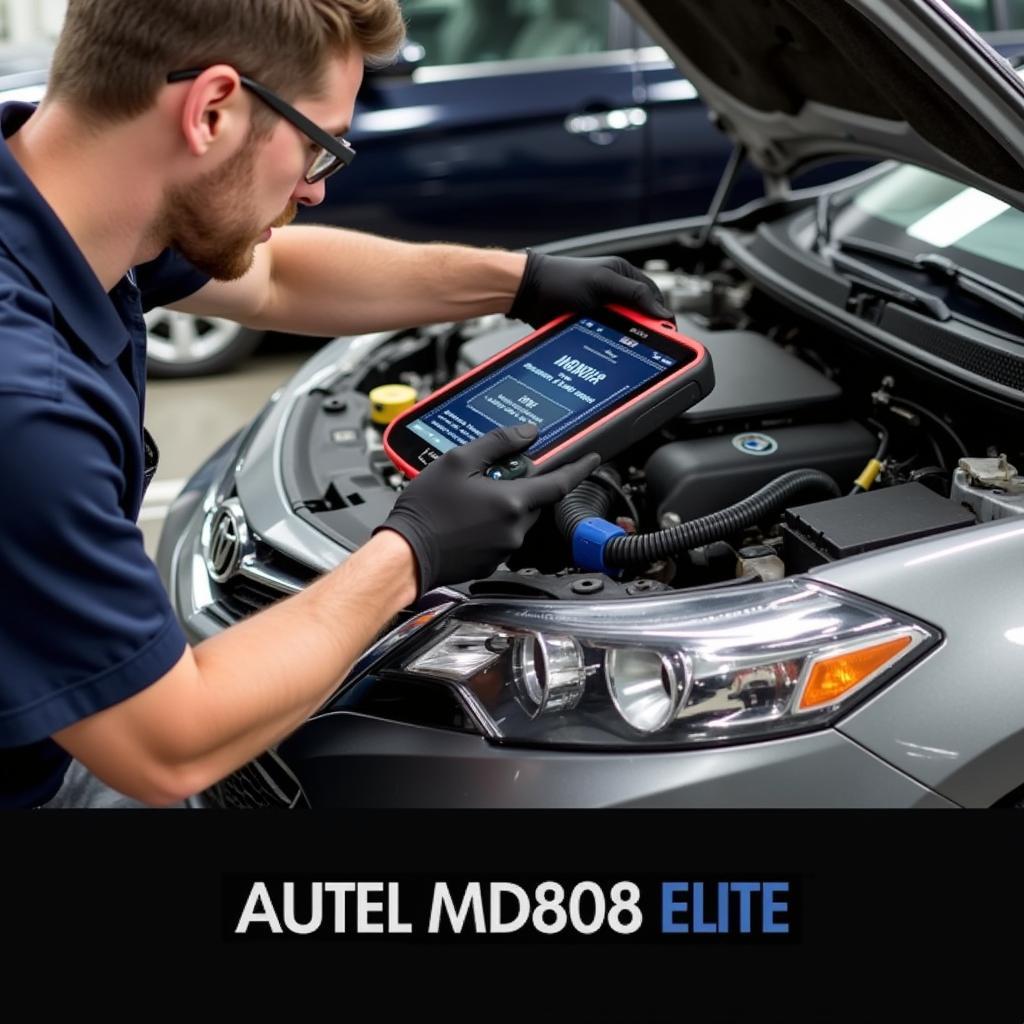 Autel MD808 Elite Diagnosing Car