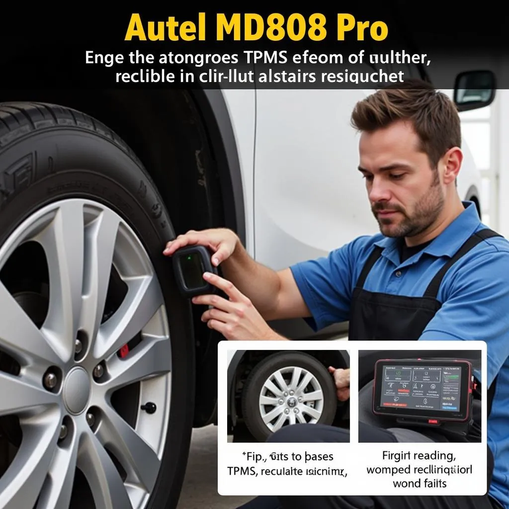 Autel MD808 Pro TPMS in Use