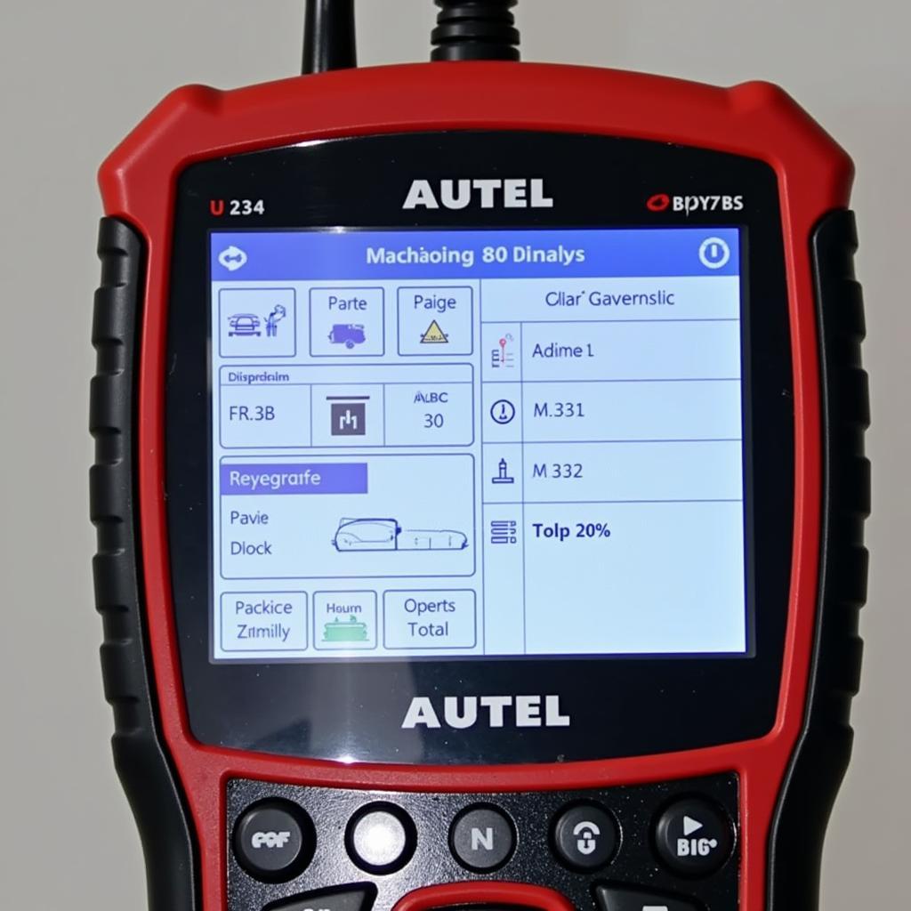 Autel MD808TS Screen Displaying Diagnostic Data