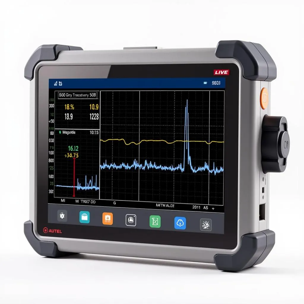 Autel MK600LDW3 live data graph displayed on screen