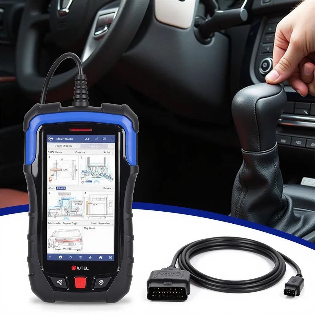 Autel MK608 Pro Performing Car Diagnostics