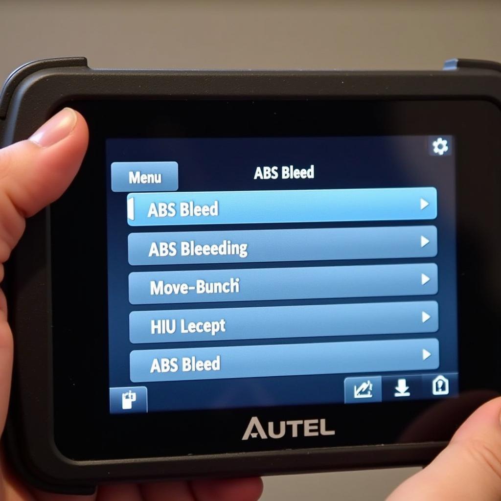 Autel MK808 ABS Bleed Menu