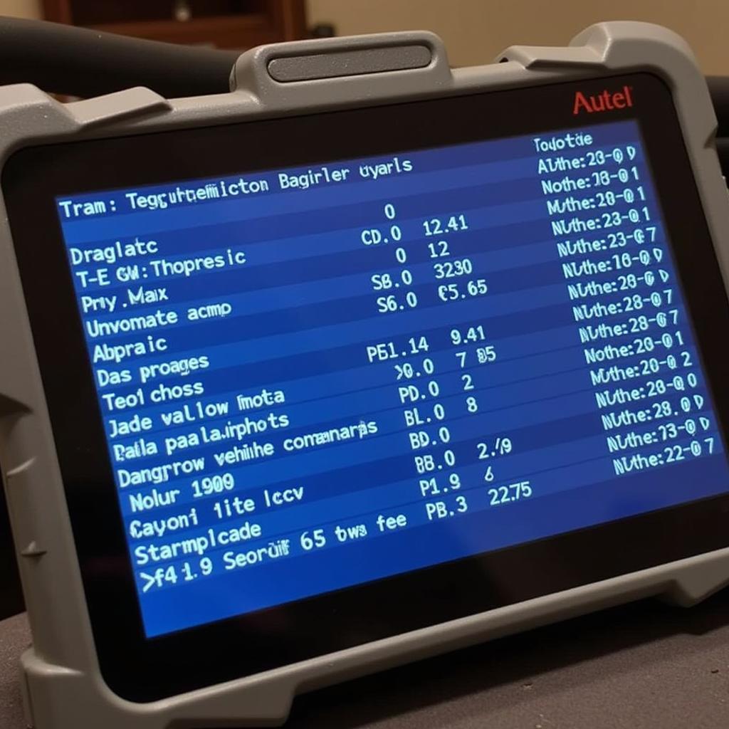 Autel ML619 Screen Displaying Diagnostic Data