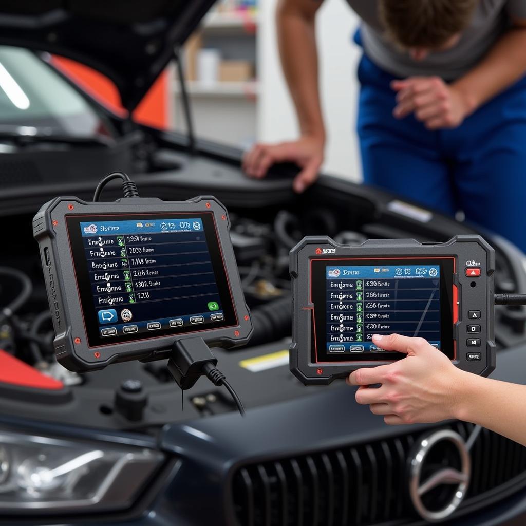 Autel MP808 Diagnosing Car Engine