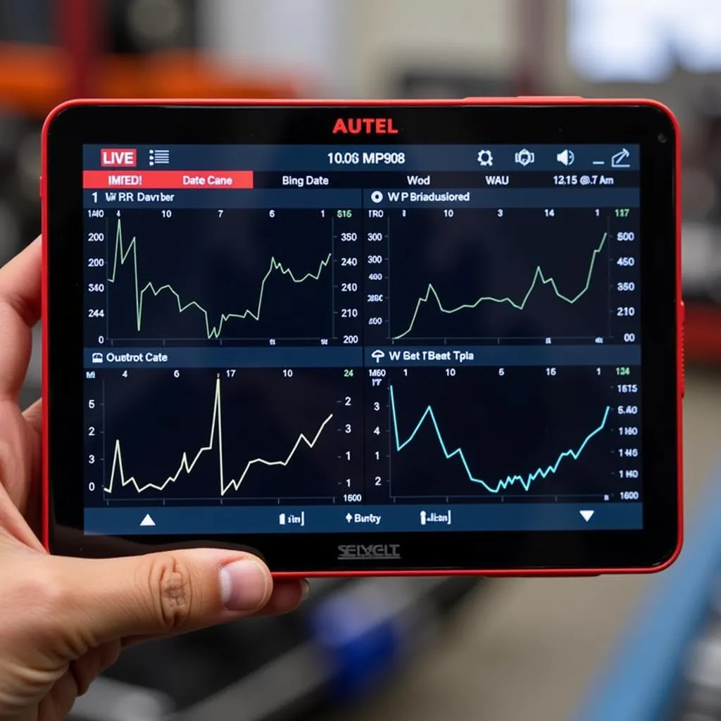 Autel MP908 displaying live data on its screen